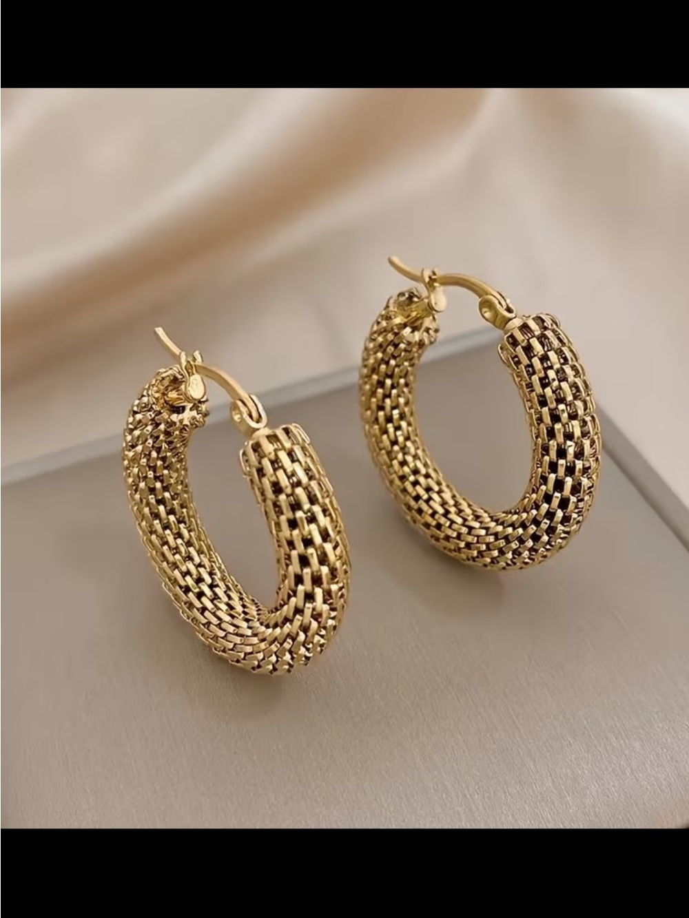 Affordable Fashion Finds Gold Woven Hoop Earrings